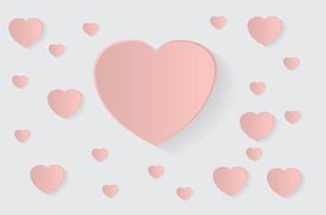 Hollow pink heart background with a big heart for text in it