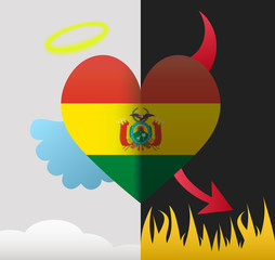 Bolivia angel and devil heart