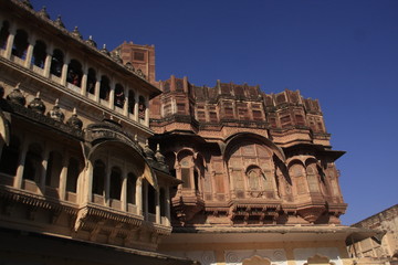 architecture dans le fort de Mehrangarh