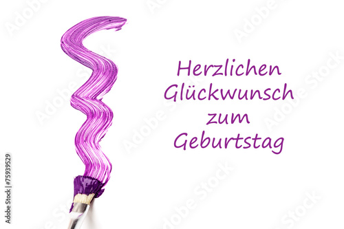 "Geburtstagswunsch für Maler" Stockfotos und lizenzfreie Bilder auf