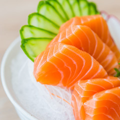Salmon sashimi