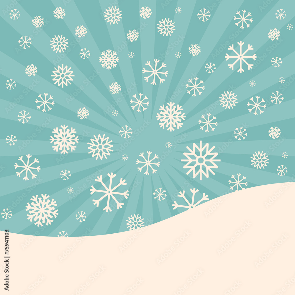 Sticker Abstract Winter Vector Background