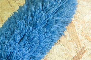 Soft duster hairs blue.