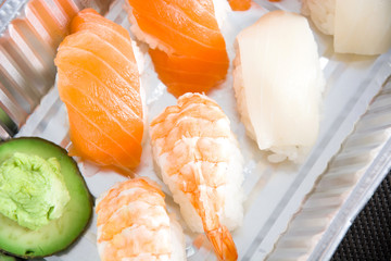 sushi, oriental food