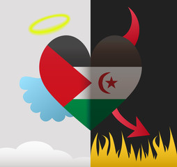 Sahrawi Arab Democratic Republic angel and devil heart