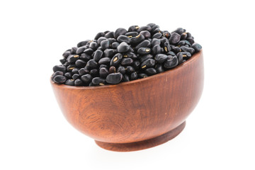 black beans bowl isolated
