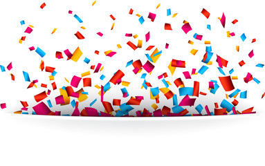 Confetti celebration background.