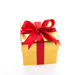 Christmas gold gift box