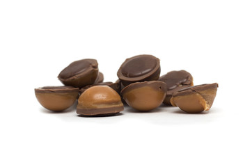 Round chocolates. Photo.