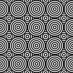 Abstract geometric seamless pattern. Different circles ornament.