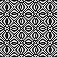 Abstract geometric seamless pattern. Different circles ornament.