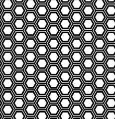 Abstract geometric seamless pattern. Hexagon background.