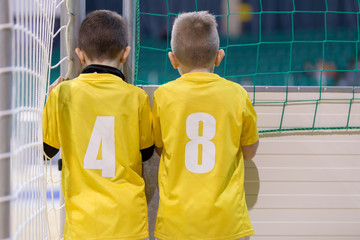 Fototapeta premium Football match for children. football soccer tournament