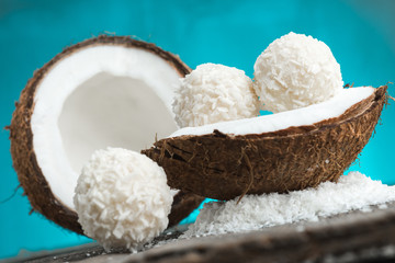 Homemade coconut sweets fresh coconut
