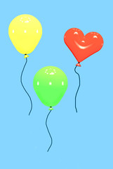 Three balloon