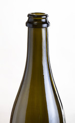 The neck of an empty bottle