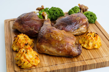 roasted crispy duck leg