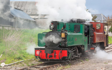 Naklejka premium Locomotive à vapeur, 1927, en Baie de Somme, Picardie