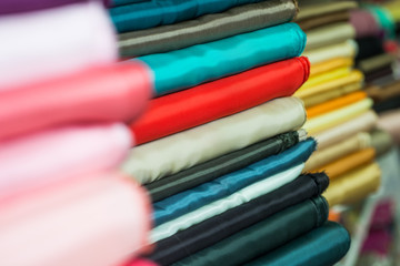 Fototapeta premium colorful fabric rolls