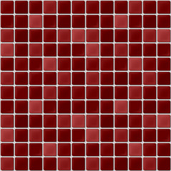 red mosaic tiles texture with white filling