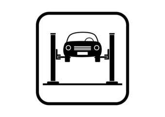 Car service icon on white background