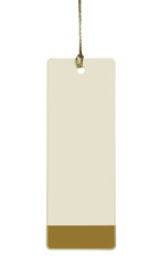 Blank label with a rope on a white background