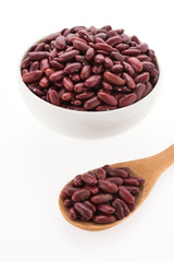 Red beans kidney isolated on white background