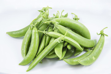French Bean on White Background