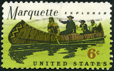 USA - CIRCA 1968: Father Marquette (1637-1675) and Louis Jolliet