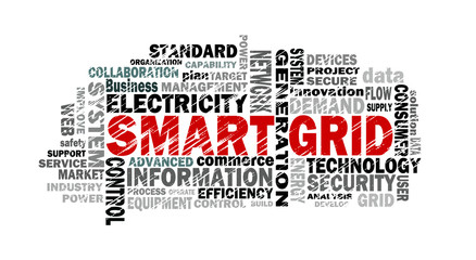 Fototapeta premium smart grid word cloud