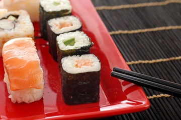 Japanese seafood sushi