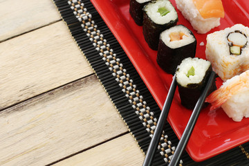 Japanese seafood sushi