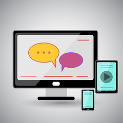 social media with bright pictures