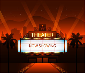 Now showing theater movie banner sign - 75955115