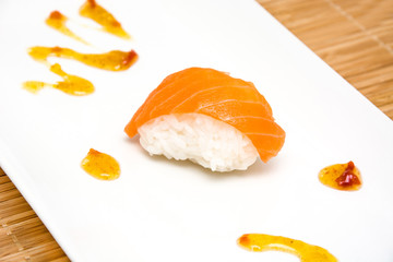 Sushi and soy sauce