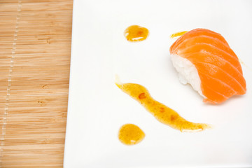 Sushi and soy sauce