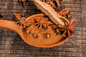 Spoon ground cinnamon