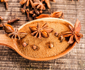 Spoon ground cinnamon
