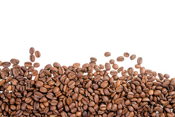 Kaffeebohnen mit Textfreiraum