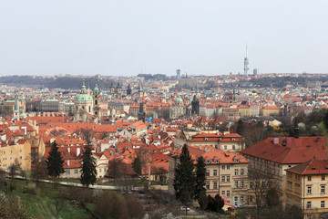 Naklejka na ściany i meble Picturesque landscape of Prague