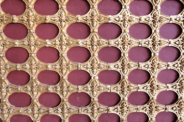 Decorative art of temple wall.