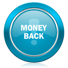 money back blue icon