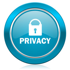 privacy blue icon