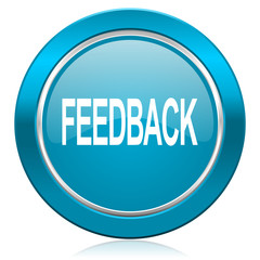 feedback blue icon