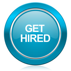 get hired blue icon