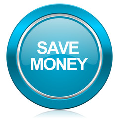 save money blue icon