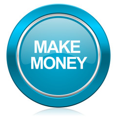 make money blue icon
