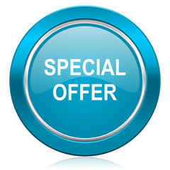 special offer blue icon