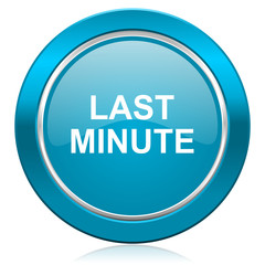 last minute blue icon
