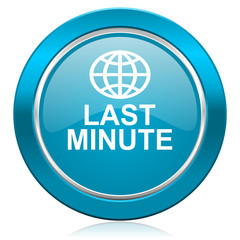 last minute blue icon